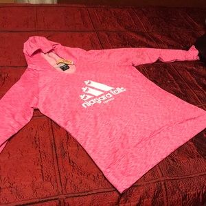 Pink/white heathered long sleeve Canada hoodie 1X